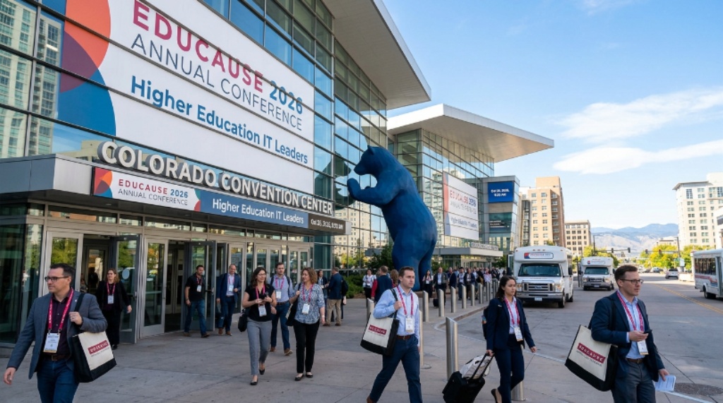 Colorado Convention Center in Denver hosting the EDUCAUSE 2026 Annual Conference for higher education IT leaders